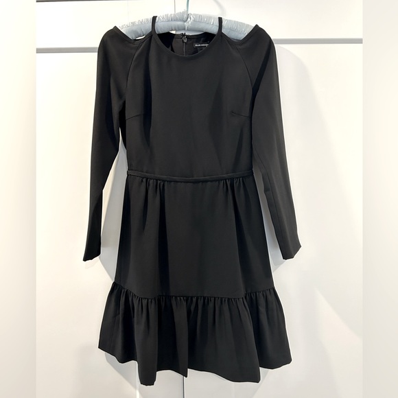 Beautiful black Club Monaco dress with long sleeves but peak-a-boo shoulders. - Picture 1 of 4